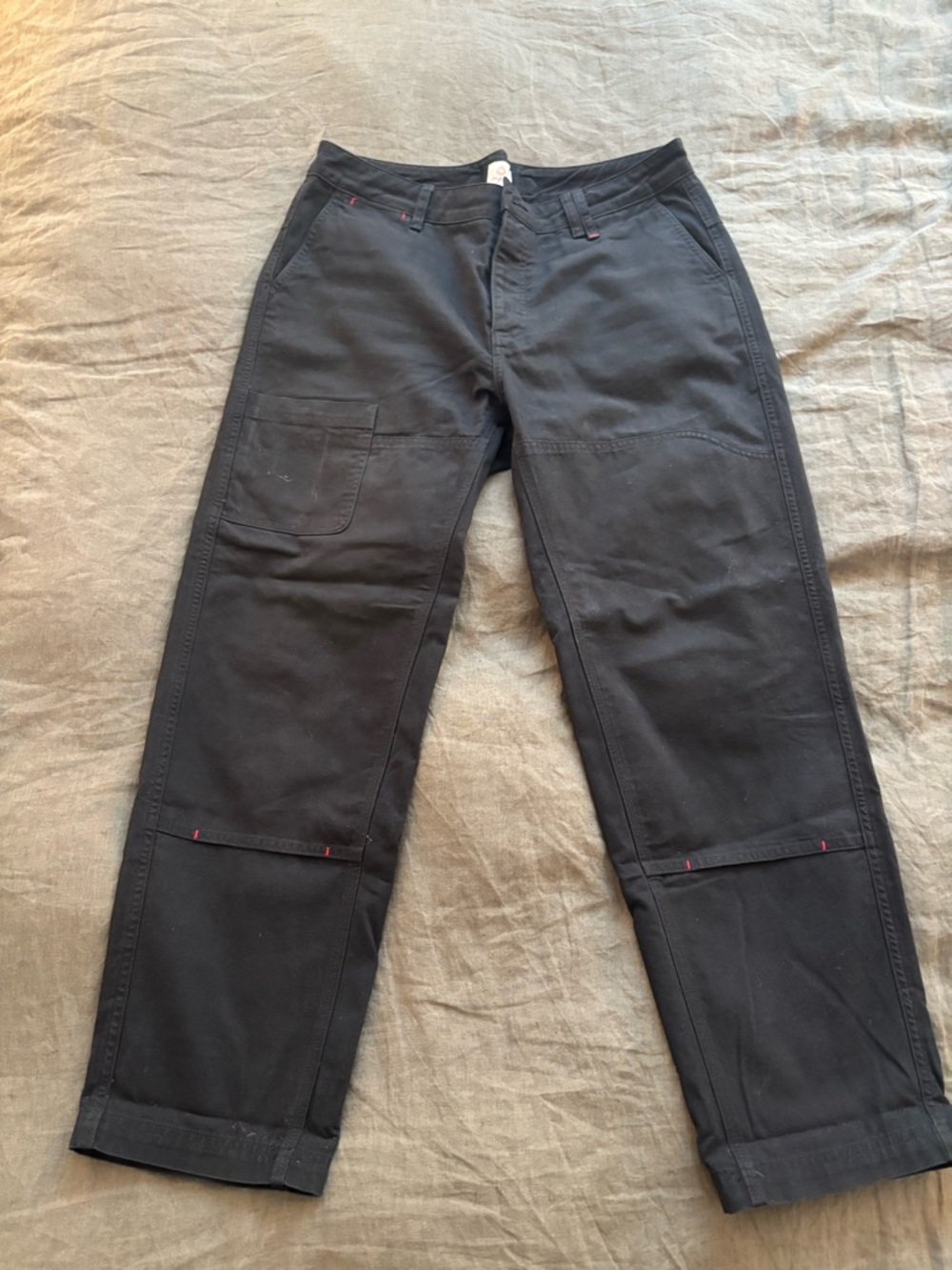 Imperfects. Courier Pant OG Fit in Craft Canvas in Obsidian